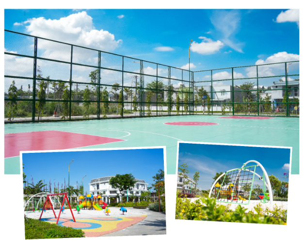 Nhiều không gian dành cho cư dân vận động như sân thể thao đa năng, lối chạy bộ, khu vui chơi trẻ em… đã được xây dựng hoàn chỉnh tại Richland Residence