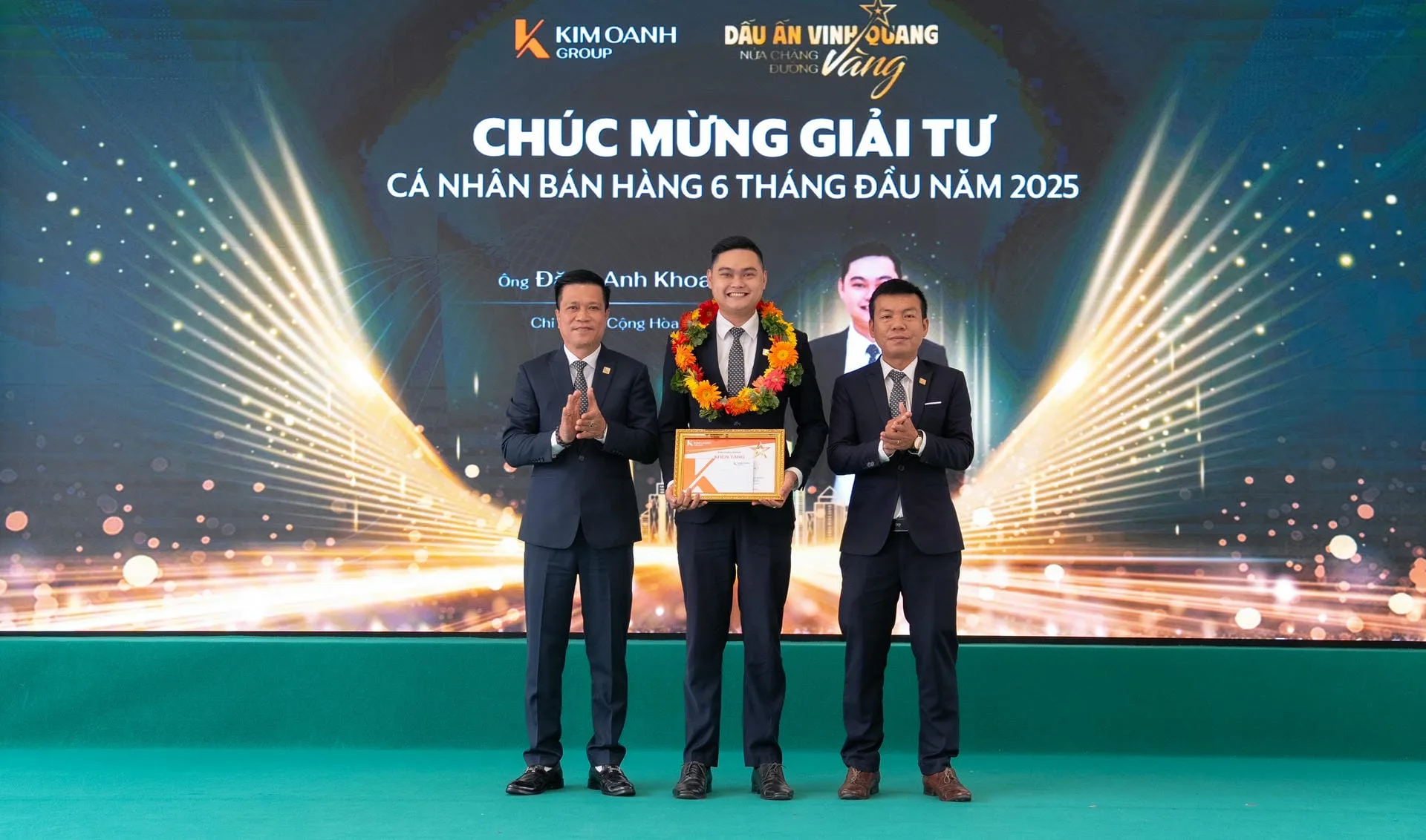 Ông Đặng Anh Khoa - Nhóm 3 - Phòng 1 - Chi nhánh Cộng Hòa được vinh danh với Giải Tư - Cá nhân bán hàng 6 tháng đầu năm 2025.