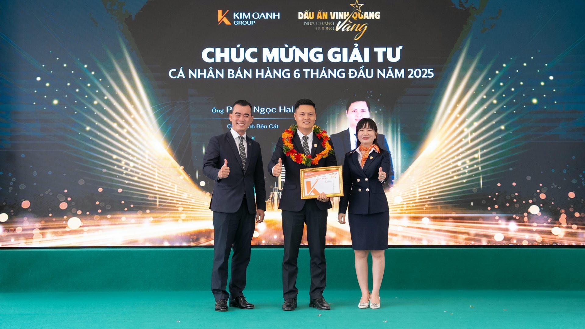 Ông Phạm Ngọc Hai - Nhóm 1 - Phòng 2 - Chi nhánh Bến Cát được vinh danh với Giải Tư - Cá nhân bán hàng 6 tháng đầu năm 2025.