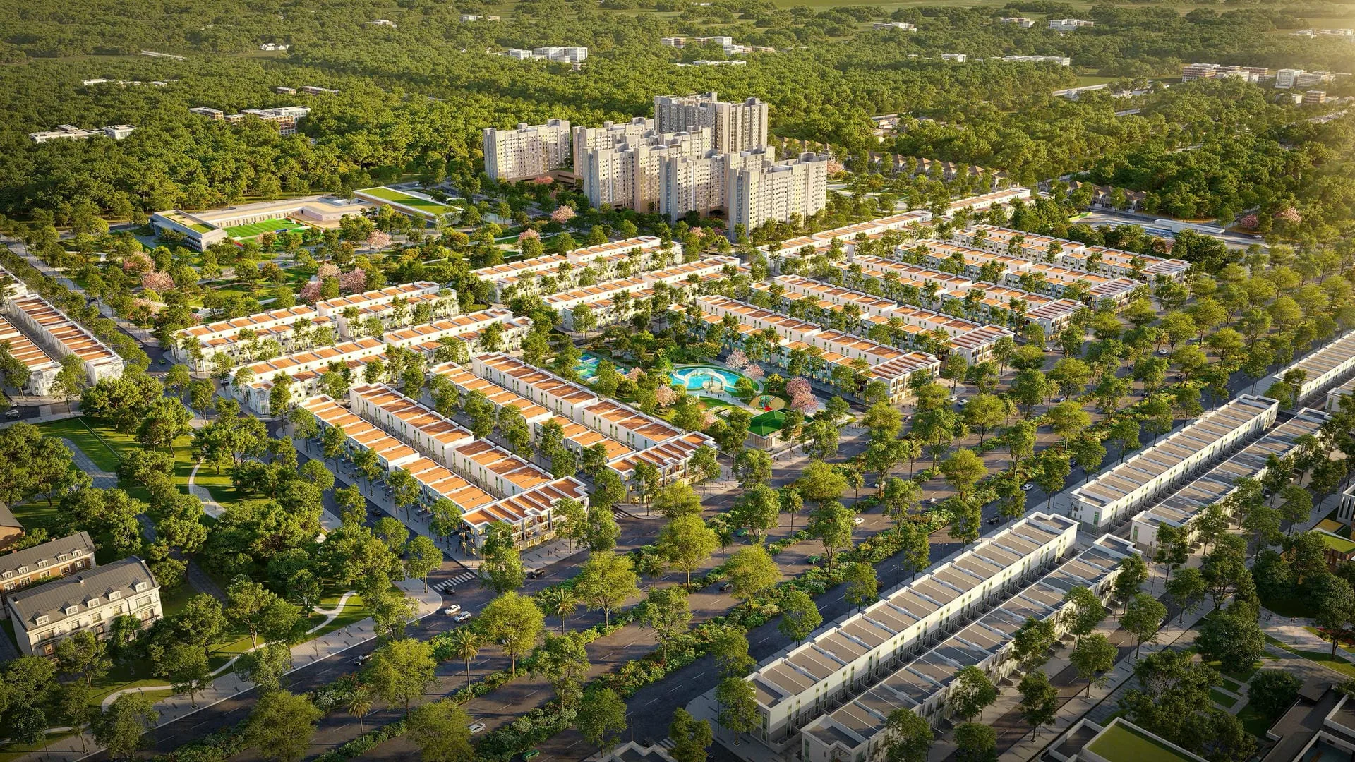 Phối cảnh tổng thể dự án The Link City của Kim Oanh Land mới ra mắt thị trường hôm 09/12