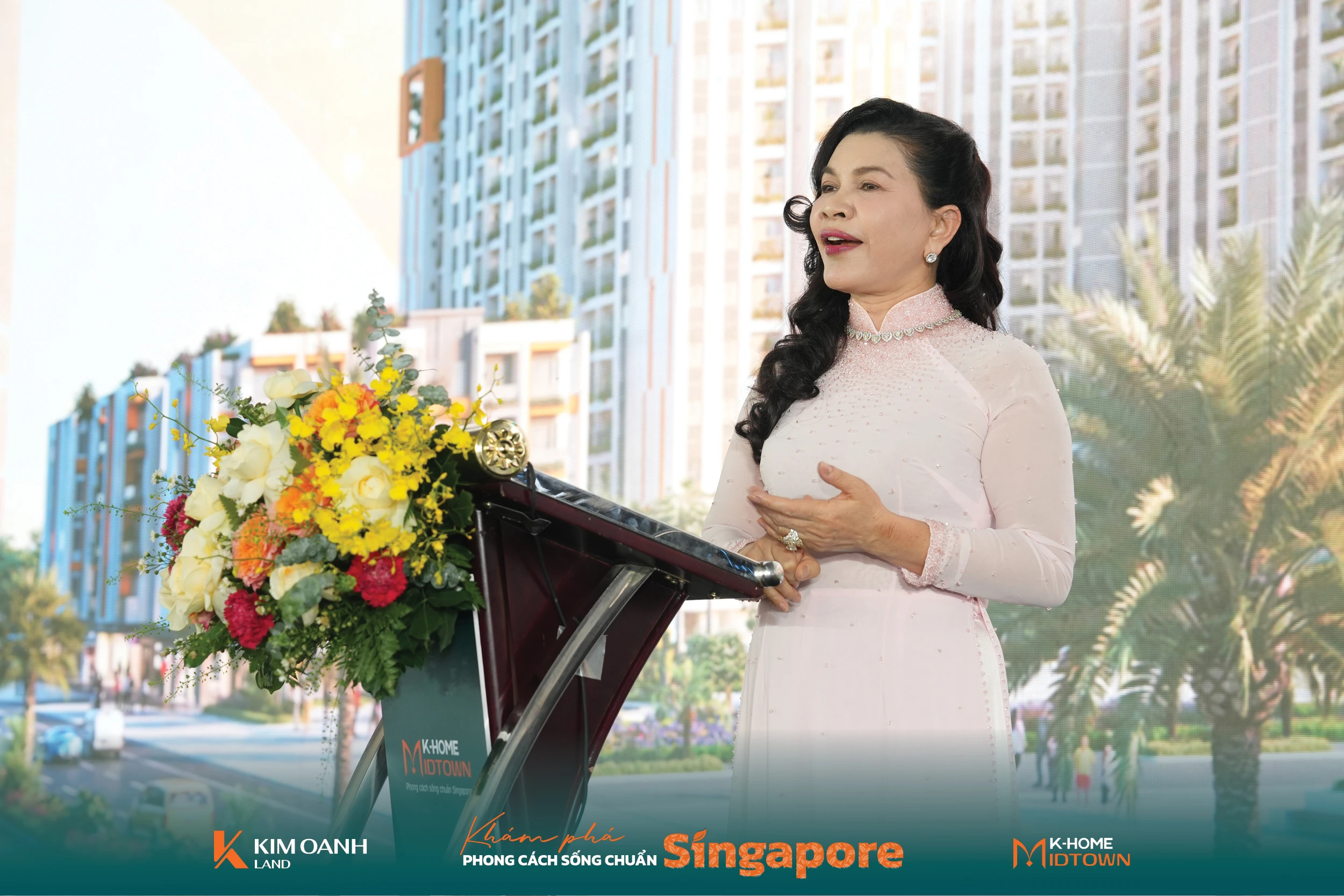 Bà Đặng Thị Kim Oanh, Chủ tịch HĐQT kiêm Tổng Giám đốc Kim Oanh Group chia sẻ: “Kim Oanh Land tự hào về việc tiên phong phát triển nhà ở xã hội theo tiêu chuẩn Singapore mang thương hiệu K-Home, đảm bảo cư dân được tận hưởng một cuộc sống tiện nghi, hiện đại, một cộng đồng văn minh - bền vững không thua kém các dự án nhà ở thương mại. Mô hình NOXH này đã nhận được sự đánh giá cao từ lãnh đạo Bộ Xây dựng và được khuyến khích nghiên cứu, nhân rộng”.